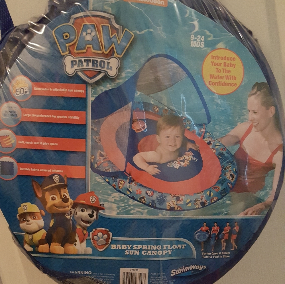 Paw patrol baby canopy float